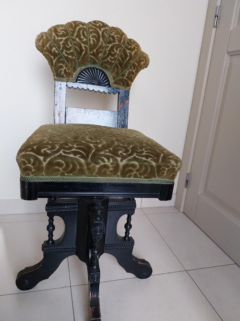 Antieke piano stoel Tonk Chicago, Ophalen