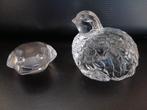 2 figuren van Kristal Val Saint Lambert : kikker en kwartel, Ophalen