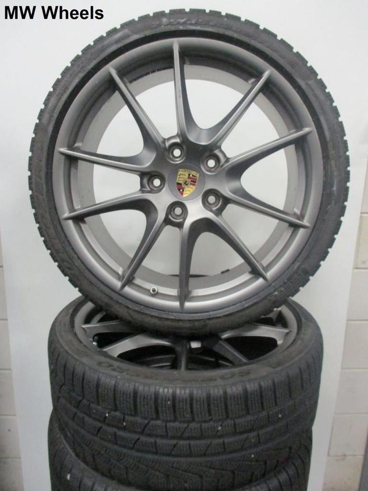 Porsche 20 inch velgen 911 991  2 en 2 S met winterbanden, Auto-onderdelen, Banden en Velgen, Banden en Velgen, Winterbanden, 20 inch