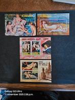 Equatoriaal guinea 9 blokjes thema schilderijen, Postzegels en Munten, Postzegels | Afrika, Ophalen of Verzenden, Guinee, Gestempeld