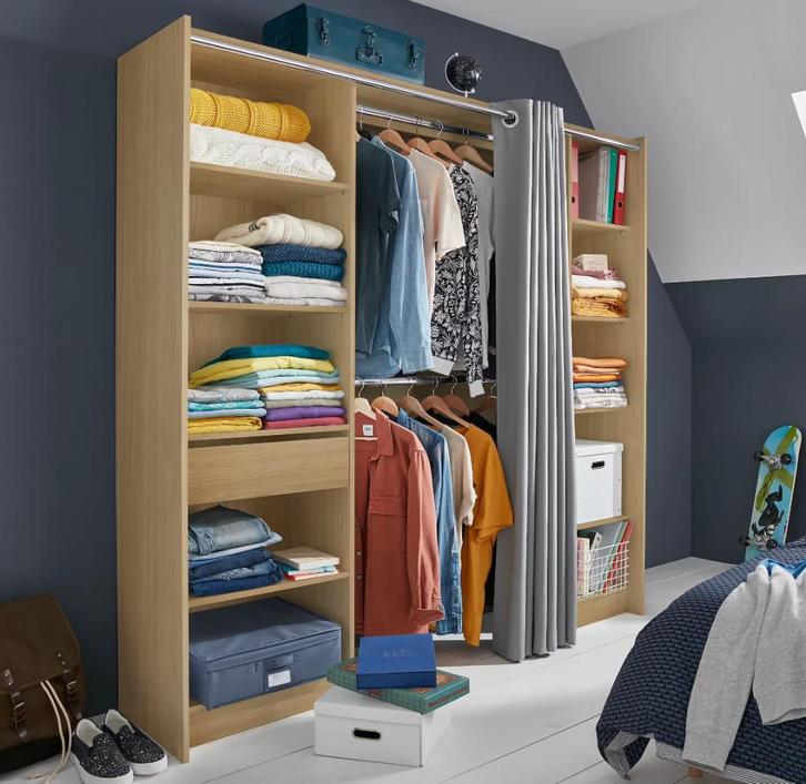 dressing in kit, Huis en Inrichting, Kasten | Kleerkasten, Nieuw, 150 tot 200 cm, 150 tot 200 cm, 25 tot 50 cm, Met lade(s), Met plank(en)