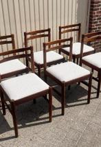Gerestaureerde vintage eetkamerstoelen, Gebruikt, Ophalen of Verzenden, Vijf, Zes of meer stoelen, Hout