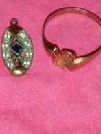 De ring en de hanger is met diamanten en er zijn vier steen, Ophalen of Verzenden, Goud, Goud