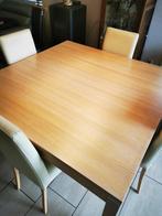 tafel met 4 stoelen, Comme neuf, 100 à 150 cm, 100 à 150 cm, Autres matériaux