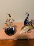 Vier beeldjes in glas / kristal, Ophalen of Verzenden