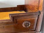 Antiek eikenhouten bed met nachtkastje 18de-19de eeuw, Antiek en Kunst, Ophalen of Verzenden