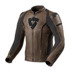 Veste moto REV’IT! Glide Vintage Brun + protection dorsale, REV’IT, Hommes, Manteau | cuir, Seconde main