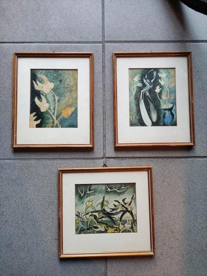 3x DAVID SOLOT (SURREALIST), Antiek en Kunst, Kunst | Litho's en Zeefdrukken, Ophalen of Verzenden