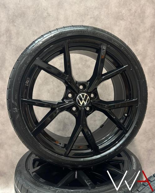 19” Volkswagen Golf 8 GTI / R “Estoril” velgen OEM BLACK, Auto-onderdelen, Banden en Velgen, Banden en Velgen, Zomerbanden, 19 inch