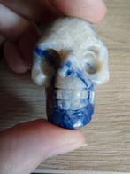 Halfedelsteen skull: sodaliet en amazoniet, Handtassen en Accessoires, Edelstenen, Ophalen of Verzenden, Zo goed als nieuw