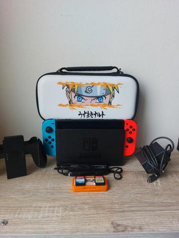Nintendo Switch avec accessoires et jeux, Comme neuf, Enlèvement, Switch Original, Avec jeux