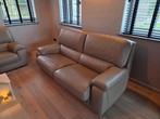 Lederen salon met salontafel, Huis en Inrichting, Zetels | Zetels, Ophalen, Gebruikt, Overige maten, Leer