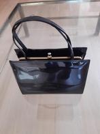 Vintage, zwarte handtas, Handtassen en Accessoires, Tassen | Damestassen, Ophalen of Verzenden, Handtas