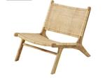 deck chair, zeer kwalitatief en stevig, teakhout en rotan, Ophalen, Zo goed als nieuw