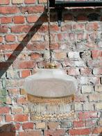 Witte art nouveau lamp, Huis en Inrichting, Lampen | Plafondlampen, Zo goed als nieuw, Ophalen, Art nouveau, Glas