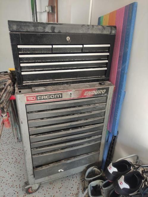 Gereedschapswagen Facom + Losse bak (zonder gereedschap), Doe-het-zelf en Bouw, Gereedschapskisten, Gebruikt, Ophalen