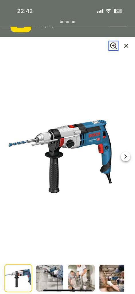 Perceuse à percussion Bosch Professional GSB 24-2 1100W, Doe-het-zelf en Bouw, Gereedschap | Boormachines, Zo goed als nieuw, Boormachine