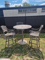 Bar hoogte tuinmeubels draaibaar stoelen metaal, Tuin en Terras, Ophalen, Zo goed als nieuw