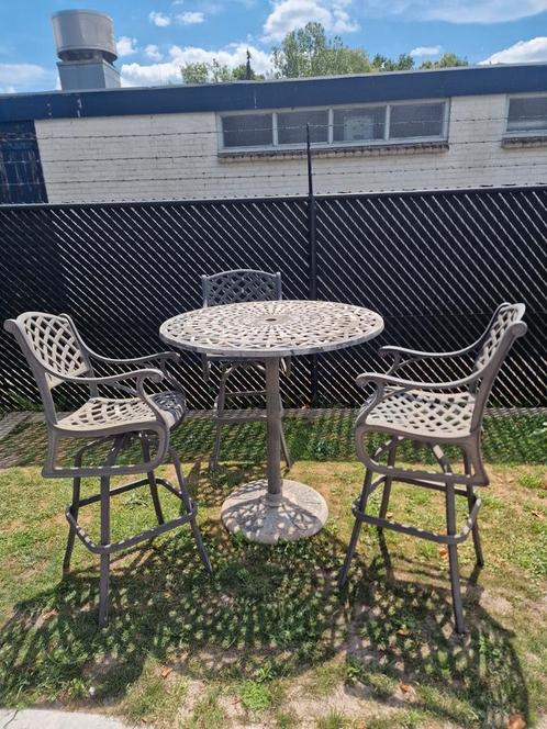 Bar hoogte tuinmeubels draaibaar stoelen metaal, Tuin en Terras, Tuinsets en Loungesets, Zo goed als nieuw, Ophalen
