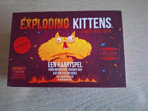 Gezelschapsspel, Exploding Kittens Party Pack editie (NL), Hobby en Vrije tijd, Gezelschapsspellen | Kaartspellen, Zo goed als nieuw