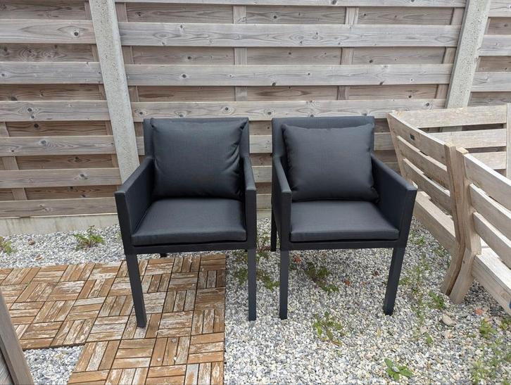 6 tuinstoelen Exterioo met kussens, Tuin en Terras, Tuinstoelen, Zo goed als nieuw, Aluminium, Ophalen