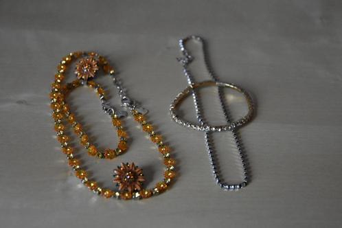 colliers + bracelets + boucles d'oreilles, Bijoux, Sacs & Beauté, Colliers, Comme neuf, Orange