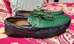 Chaussures bateau / mocassin vert et noir homme original 39., Enlèvement ou Envoi, Espadrilles et Mocassins, Porté, Noir