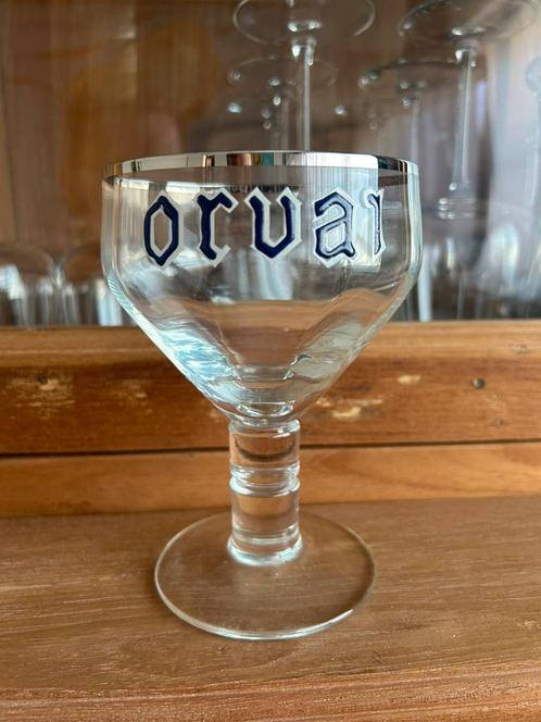 Orval glas emaille letters, Verzamelen, Biermerken, Gebruikt, Glas of Glazen, Overige merken, Ophalen of Verzenden