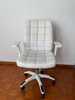 Bureaustoel met armleuning in kunstleer, Nieuw, Bureaustoel, Wit, Ophalen