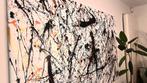 Groot handgemaakt schilderij geïnspireerd Jackson Pollock, Antiek en Kunst, Ophalen