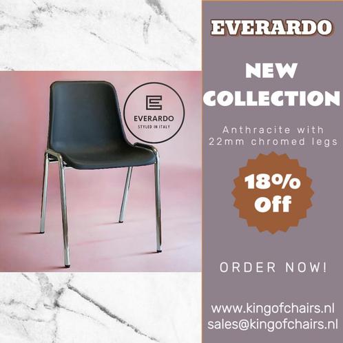 Nieuwe stapelbare stoelen Everardo stapelstoel kantinestoel, Huis en Inrichting, Stoelen, Nieuw, Vijf, Zes of meer stoelen, Kunststof