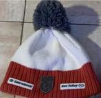 1 wit/rode muts met ponpon, ski coupe du monde courchevel, N/A, Meisje, Ophalen of Verzenden, Zo goed als nieuw