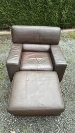 Moderne lederen Chaise Longue afneembare poef, Huis en Inrichting, Zetels | Zetels en Chaises Longues, Ophalen, Gebruikt, Eenpersoons