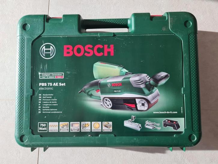 Bosch bandschuurmachine  PBS 75AE set, Doe-het-zelf en Bouw, Gereedschap | Schuurmachines, Bandschuurmachine, 600 tot 1200 watt