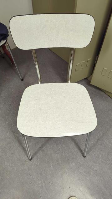 2 grijze Formica stoelen uit 1970 beschikbaar voor biedingen