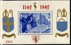 België 1942 Eng. cijfers, rode opdruk,getand OBP Blok 18**, Orginele gom, Ophalen of Verzenden, Zonder stempel, Postfris