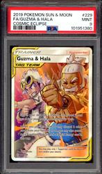 Guzma & Hala PSA 9 - 229/236 - Soleil et lune - Éclipse cosm, Enlèvement ou Envoi, Comme neuf, Cartes en vrac