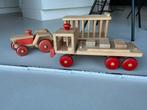 Leuke set houten speelgoed tractor - kar - vrachtwagen, Kinderen en Baby's, Speelgoed | Houten speelgoed, Ophalen, Zo goed als nieuw