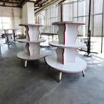 Vintage ronde etagere / winkelrek / vitrine, Ophalen of Verzenden