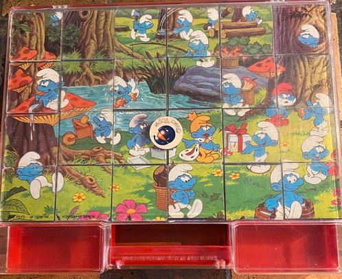 Koffer met 6 vintage SMURFS-kubuspuzzels, Kinderen en Baby's, Speelgoed | Kinderpuzzels, Gebruikt, 2 tot 4 jaar