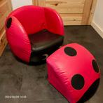 Kinder zetel van leer lieveheersbeestje, Kinderen en Baby's, Kinderkamer | Tafels en Stoelen, Ophalen, Zo goed als nieuw