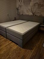 Bed kan bezorgd worden 180x200 inzgs complete boxspring bed, Ophalen of Verzenden, Zo goed als nieuw, Grijs