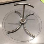 Kaasplank zilver en glas, Ophalen, Zo goed als nieuw, Overige materialen