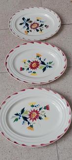 3 oude ovale schalen van Boch, Ophalen of Verzenden