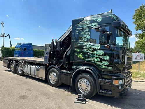 Scania R620 8x2 PRITSCHE + KRAN HIAB 800 EP-5 HIPRO - RETARD, Auto's, Vrachtwagens, Bedrijf, ABS, Elektrische buitenspiegels, Elektrische ramen