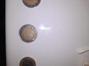 Sneeuwpopstick met muntstuk van 2 euro, zeldzaam 