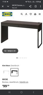 Ikea Micke Bureau zwartbruin, Ophalen, Gebruikt, Bureau