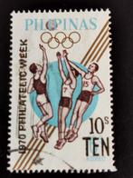 Filippijnen 1970 - sport - basketbal - met opdruk, Ophalen of Verzenden, Gestempeld, Zuidoost-Azië