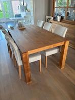 Teak eettafel Ethnicraft uitschuifbaar, Huis en Inrichting, Tafels | Eettafels, Ophalen, Gebruikt, 100 tot 150 cm, Teakhout