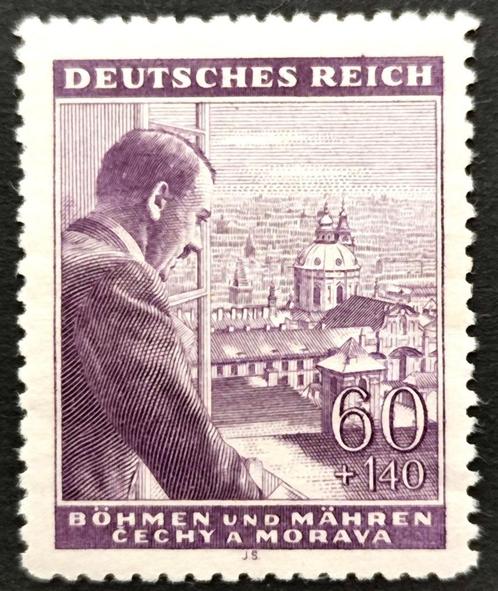 A.Hitler op raam van kasteel in Praag 1943, Postzegels en Munten, Postzegels | Europa | Duitsland, Overige periodes, Ophalen of Verzenden